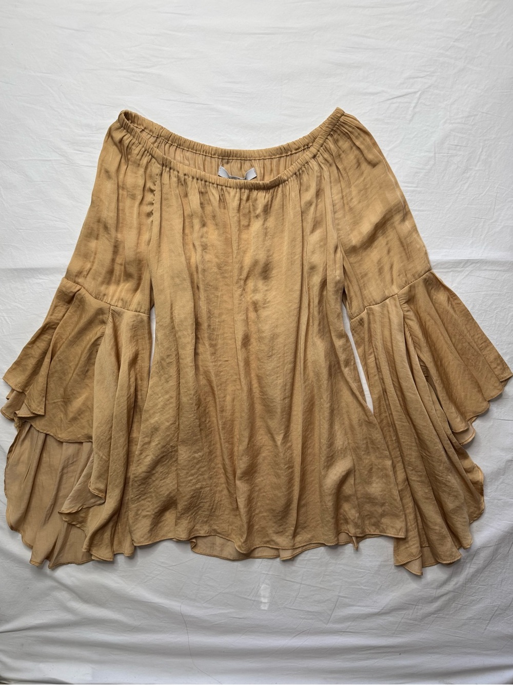 Fever - Boho Off-Shoulder Ruffle Sleeve Top